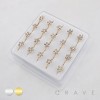 MULTI CZ FLOWER 316L SURGICAL STEEL NOSE HOOP NOSE RING BOX